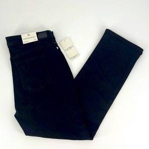 Ralph Lauren Black High-Rise Premier Straight Crop Jeans Women's 10